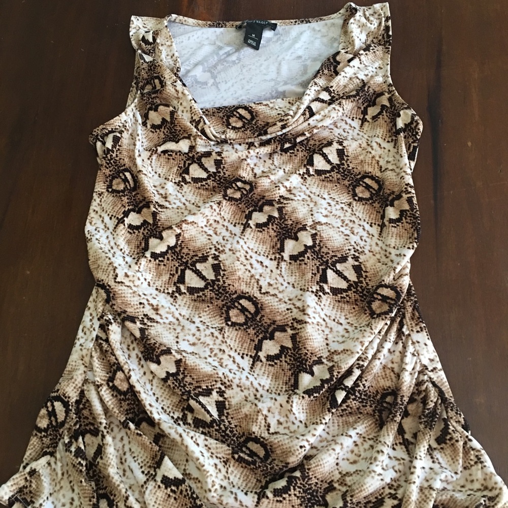 White House Black Market Snake Print Top
